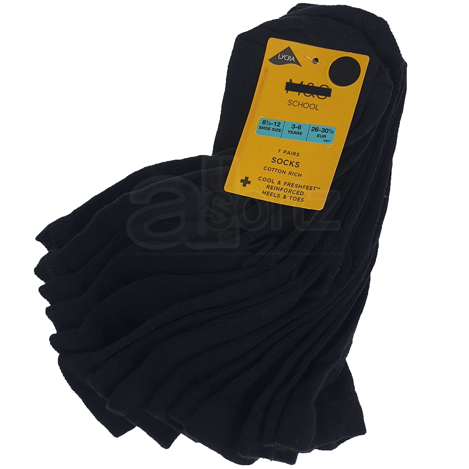 7 Pairs Plain School Socks ex M S Cotton Rich Boys Girls Childrens New UK Size - Picture 15 of 16