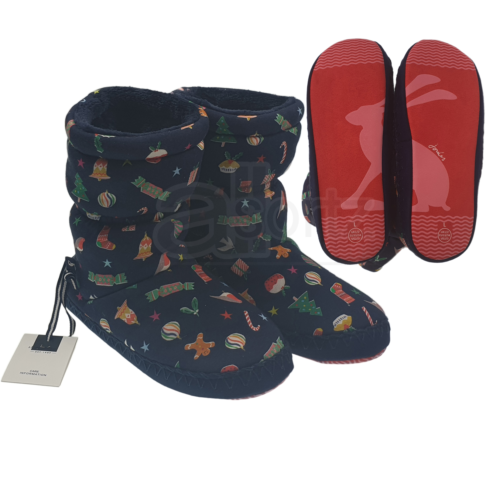 New Childrens Boys Girls Designer Festive Slipper Boots Novelty Xmas Uk Gift Age - Picture 8 of 8