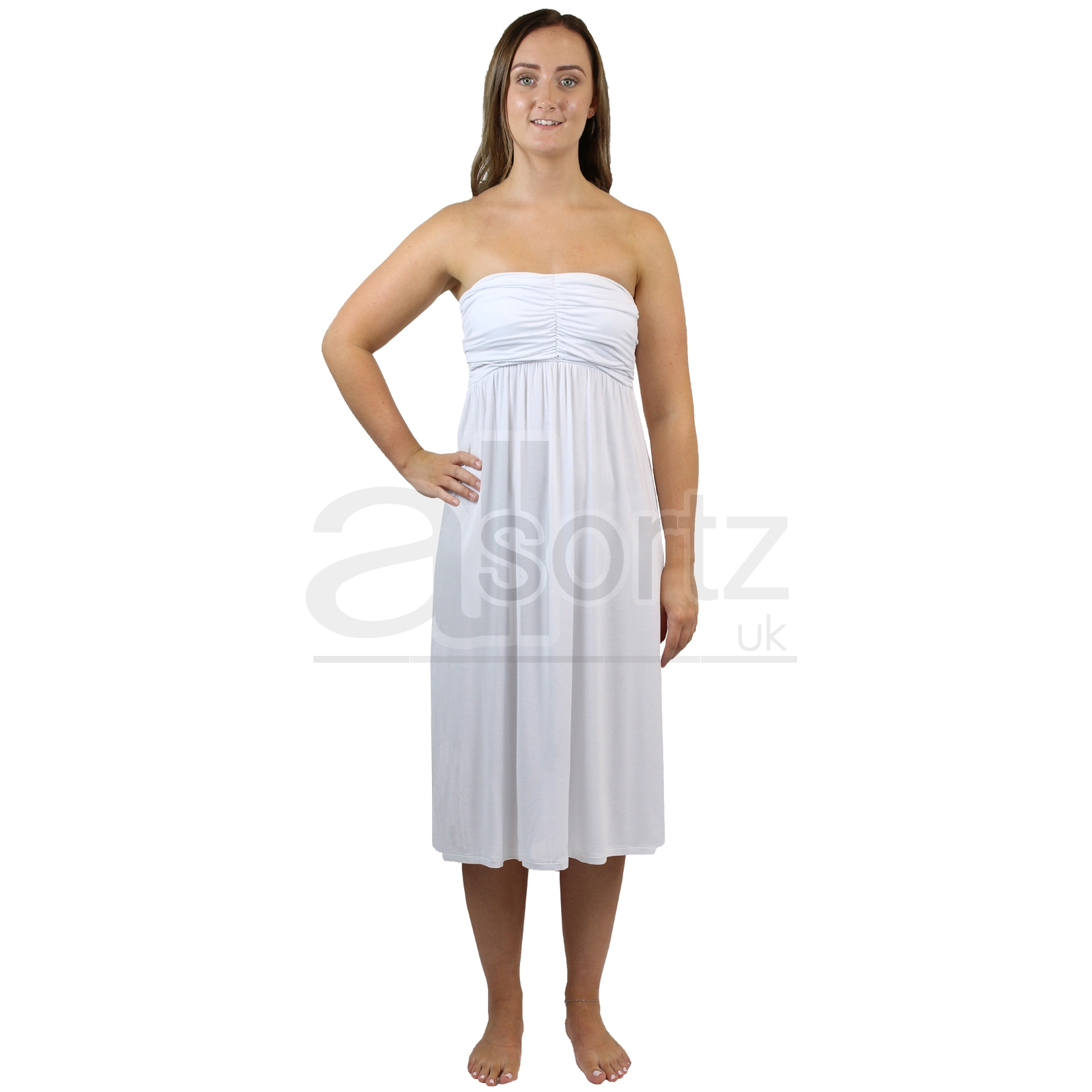 Ladies Top UK Store White Beach Summer Sun Dress 8 10 12 14 16 18 20 22