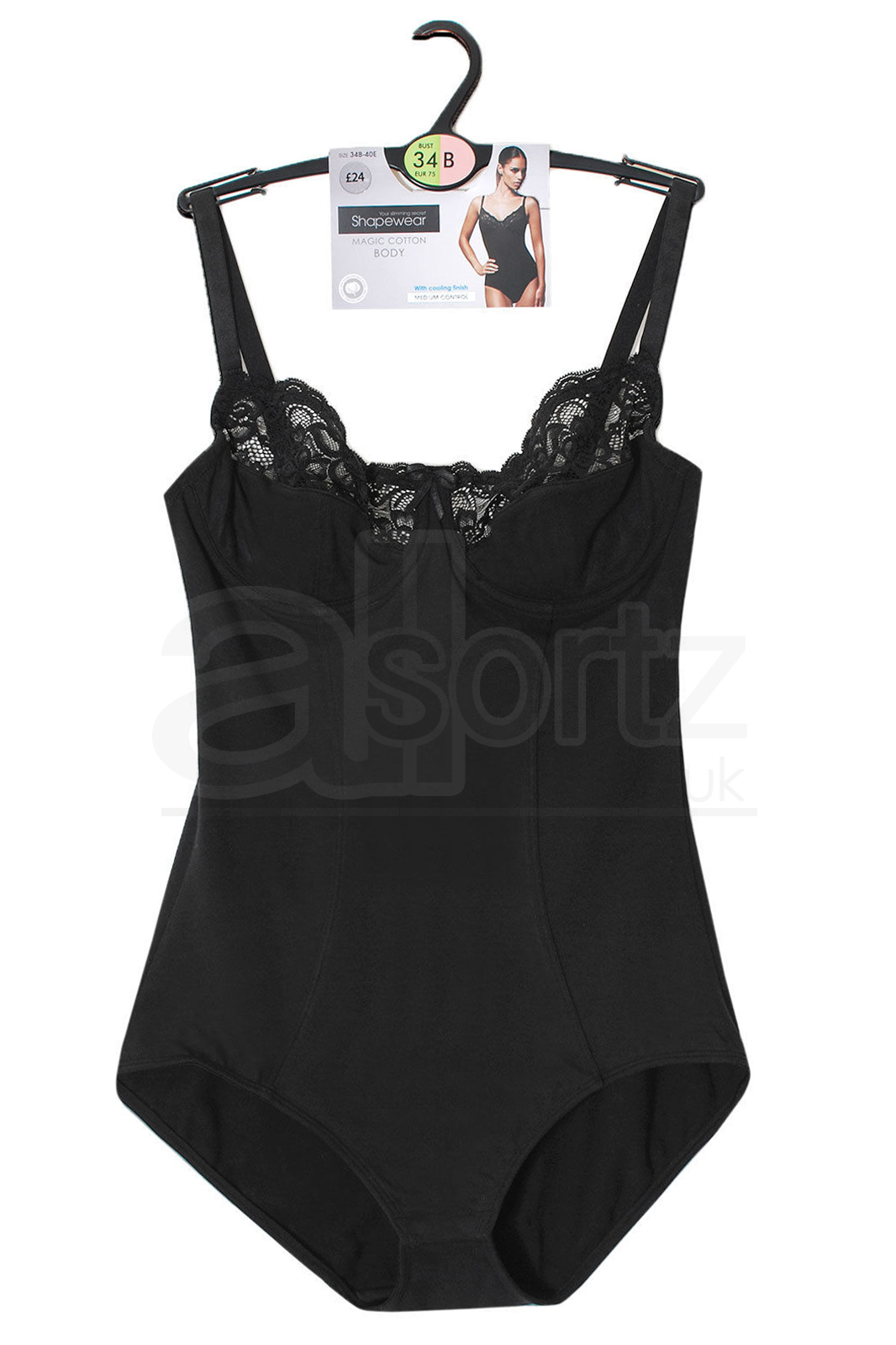 Ladies BHS Shapewear Magic Cotton Bodysuit Underwired Bra Cup Sizes Body Shaper