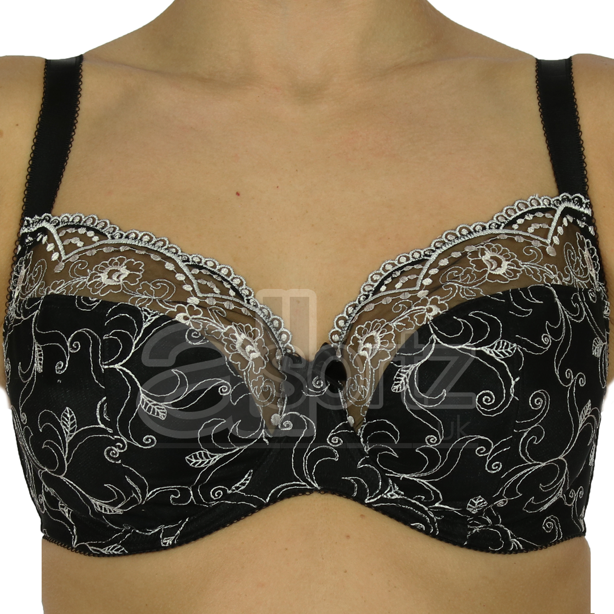 New Ladies BHS Body Bliss Full Large Cup Underwired Bra Black Cream Mint Pretty