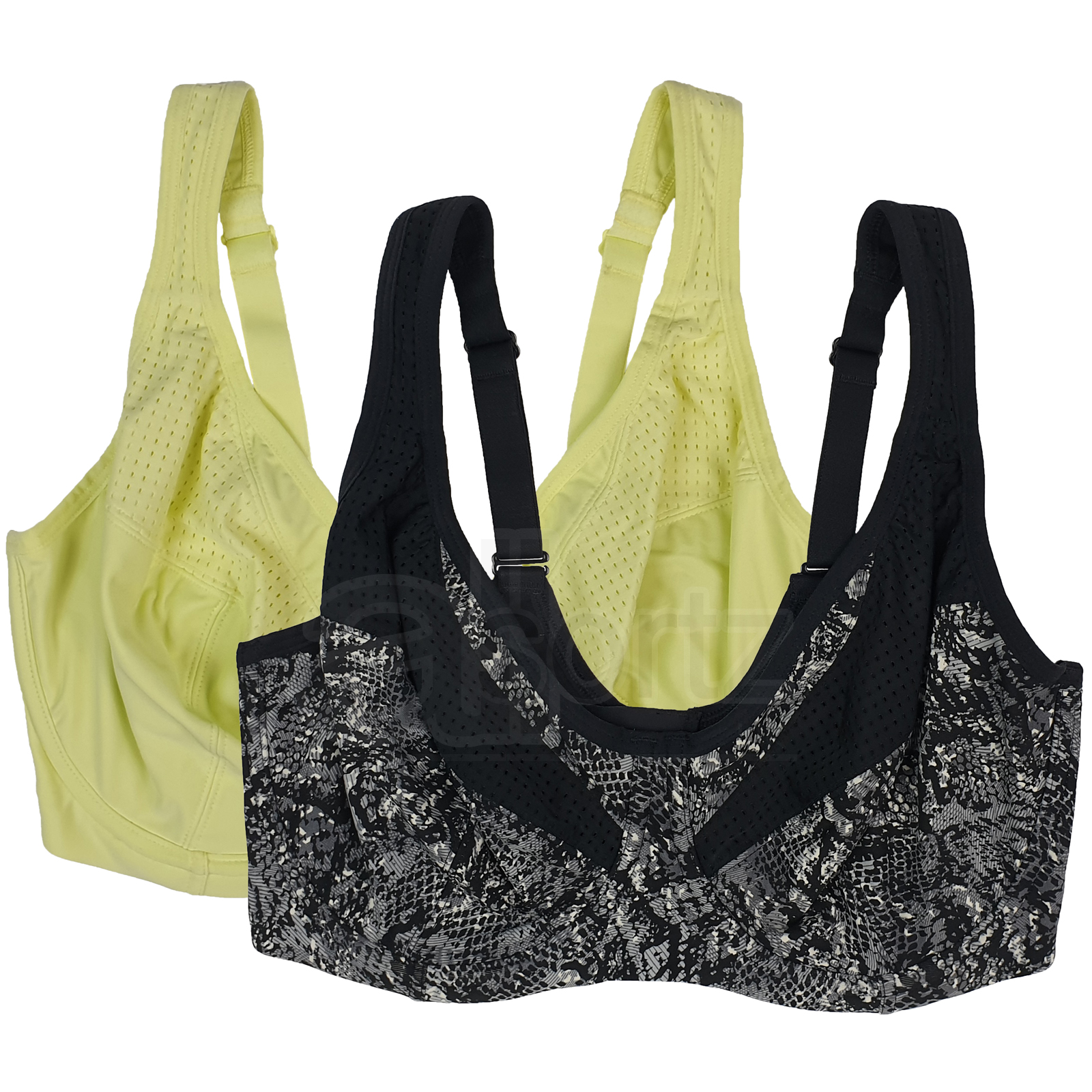 2 Pack High Impact Sports Bras Underwired Plus Non Padded Multipack Size M S L - Picture 14 of 14