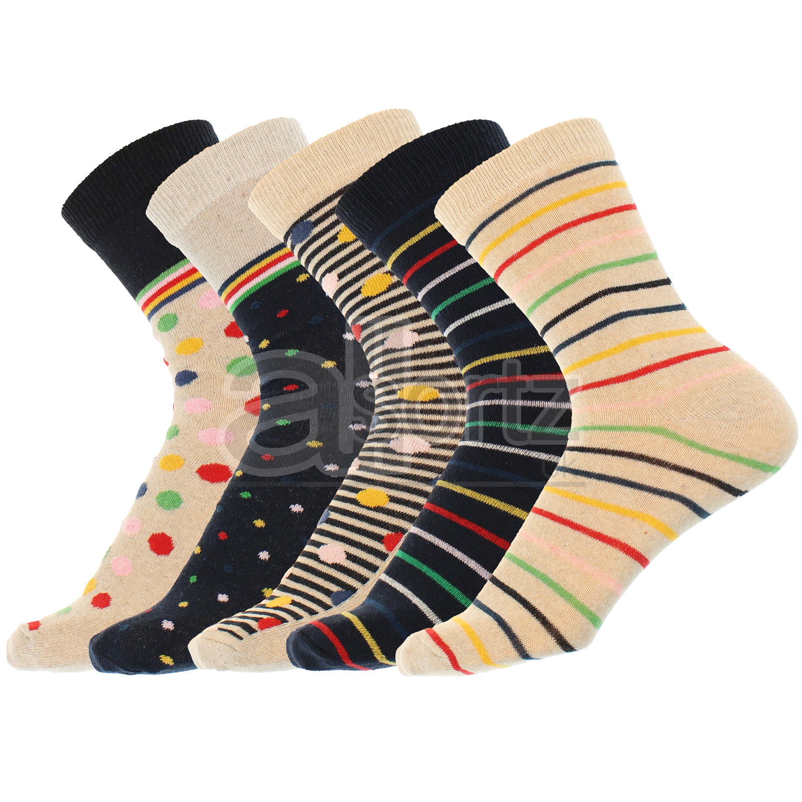 5 Paar Multipack-Socken Damen Damen Mädchen Baumwolle reich am nächsten Tag neu UK-Größe - Bild 9 von 9