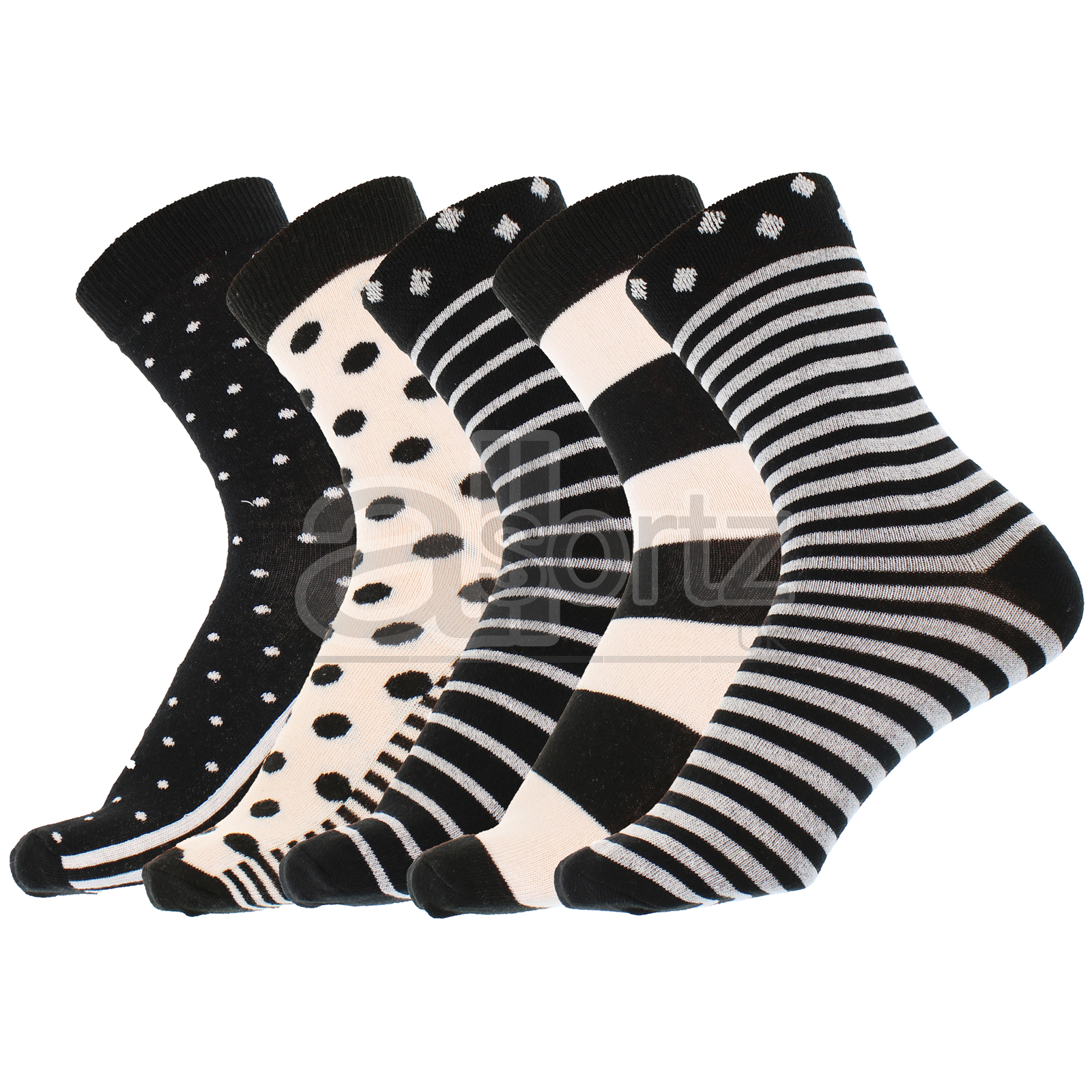 5 Paar Multipack-Socken Damen Damen Mädchen Baumwolle reich am nächsten Tag neu UK-Größe - Bild 8 von 9