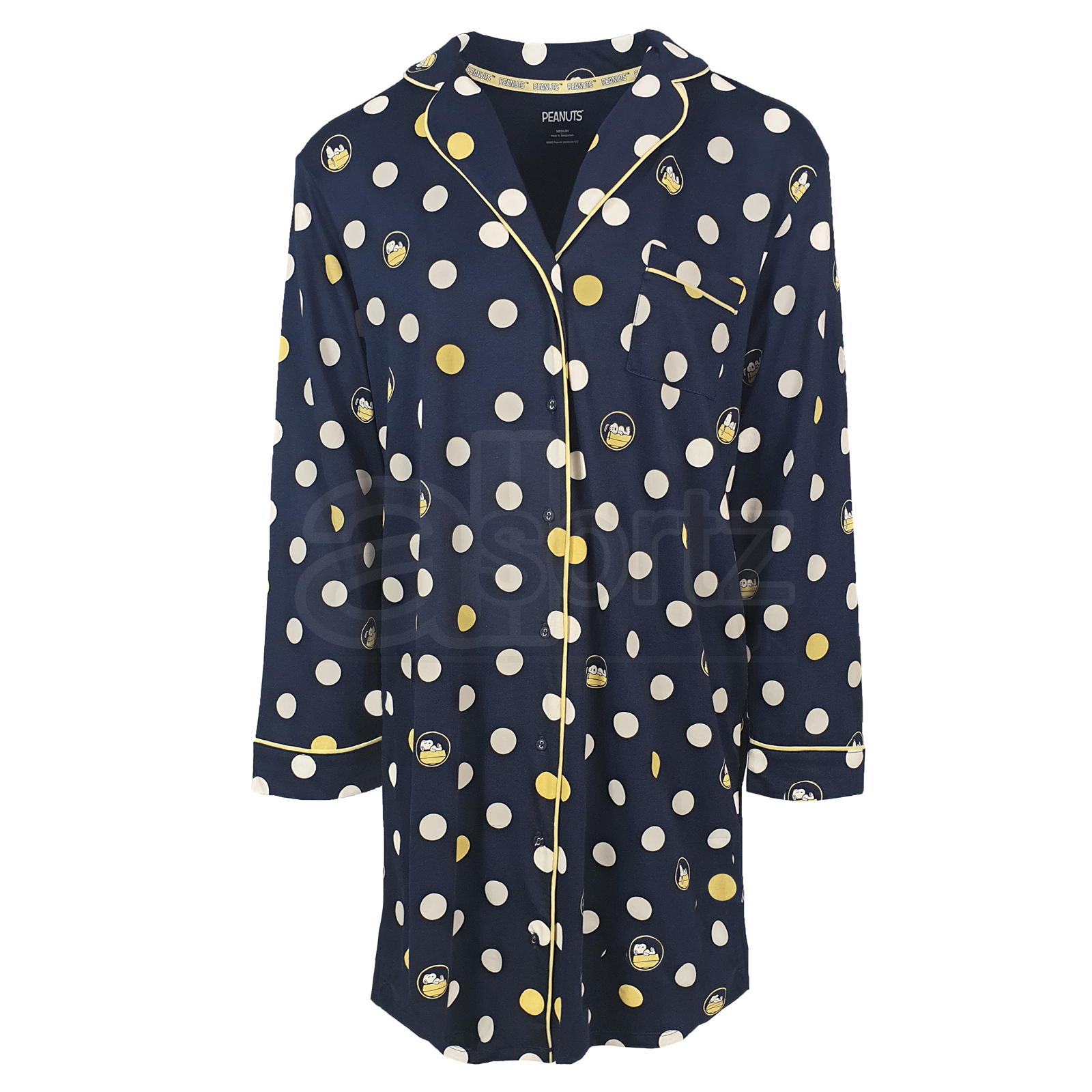 Ladies ex M S Cotton Nightdress Snoopy Peanuts Night Shirt Womens New UK Size - Picture 8 of 8