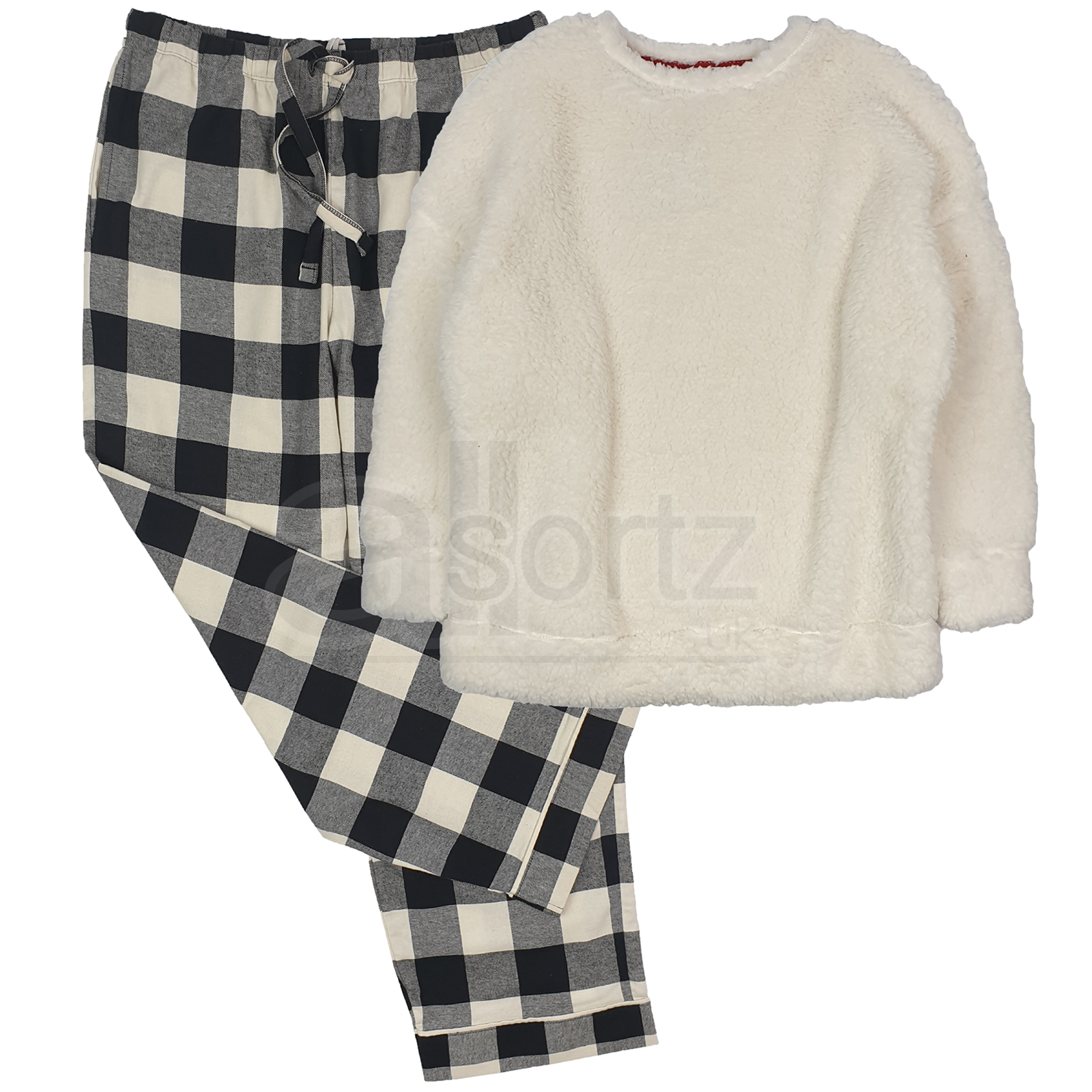 Ladies ex M S Loungewear Pyjamas Set Fleece PJ Long Top Bottoms Nightwear Size - Picture 12 of 12