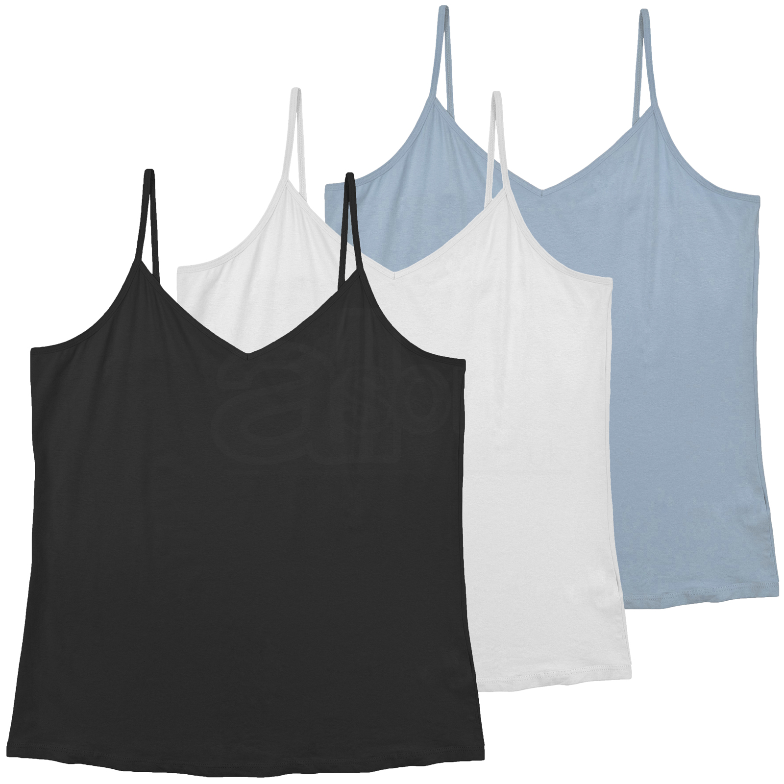 Damas Cami Chaleco Prendas para el torso Paquete de 3 Talla Grande Algodón Rico ex M S Grande Nuevo Reino Unido Talla - Imagen 15 de 20
