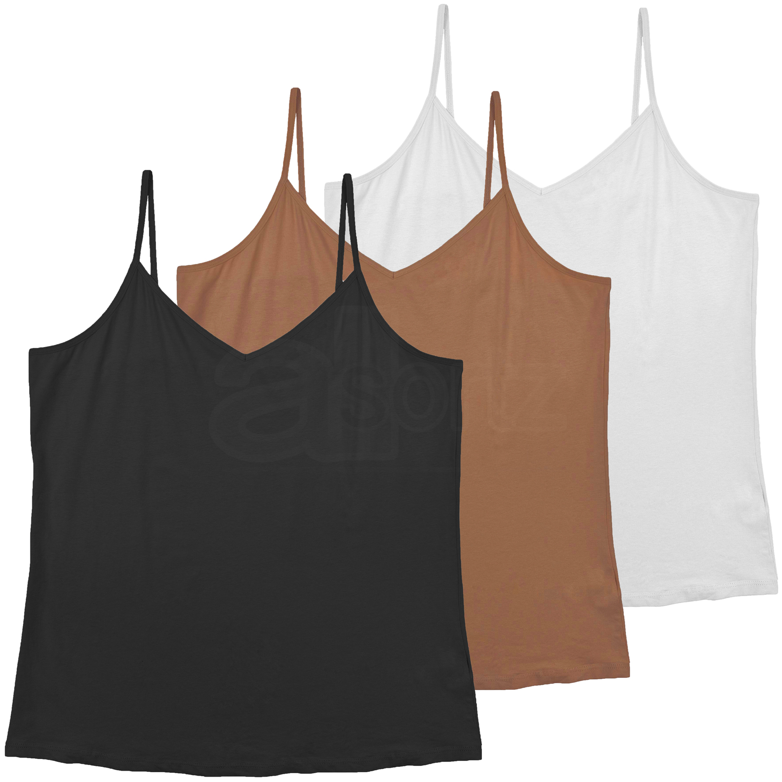 Damas Cami Chaleco Prendas para el torso Paquete de 3 Talla Grande Algodón Rico ex M S Grande Nuevo Reino Unido Talla - Imagen 16 de 20