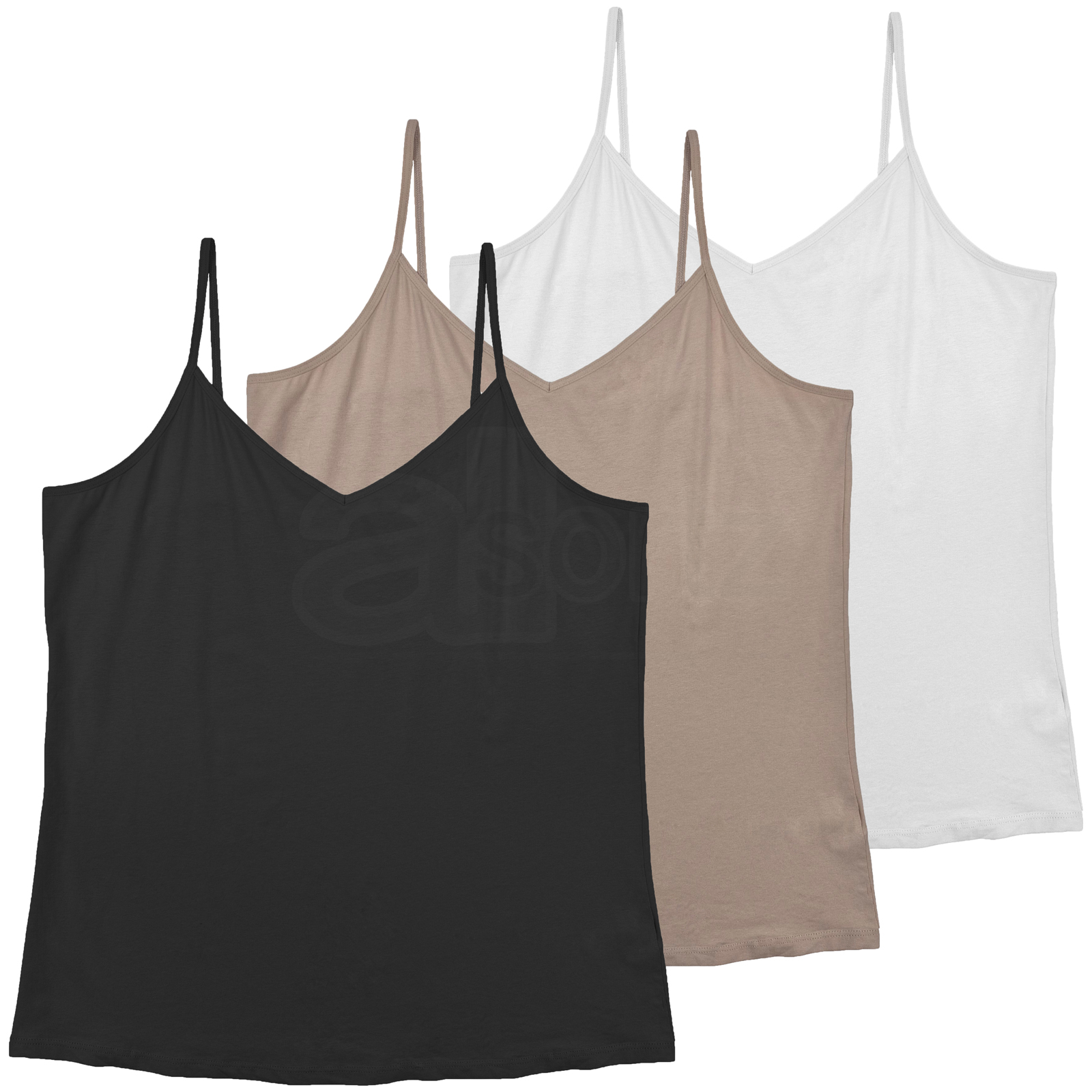 Damas Cami Chaleco Prendas para el torso Paquete de 3 Talla Grande Algodón Rico ex M S Grande Nuevo Reino Unido Talla - Imagen 13 de 20