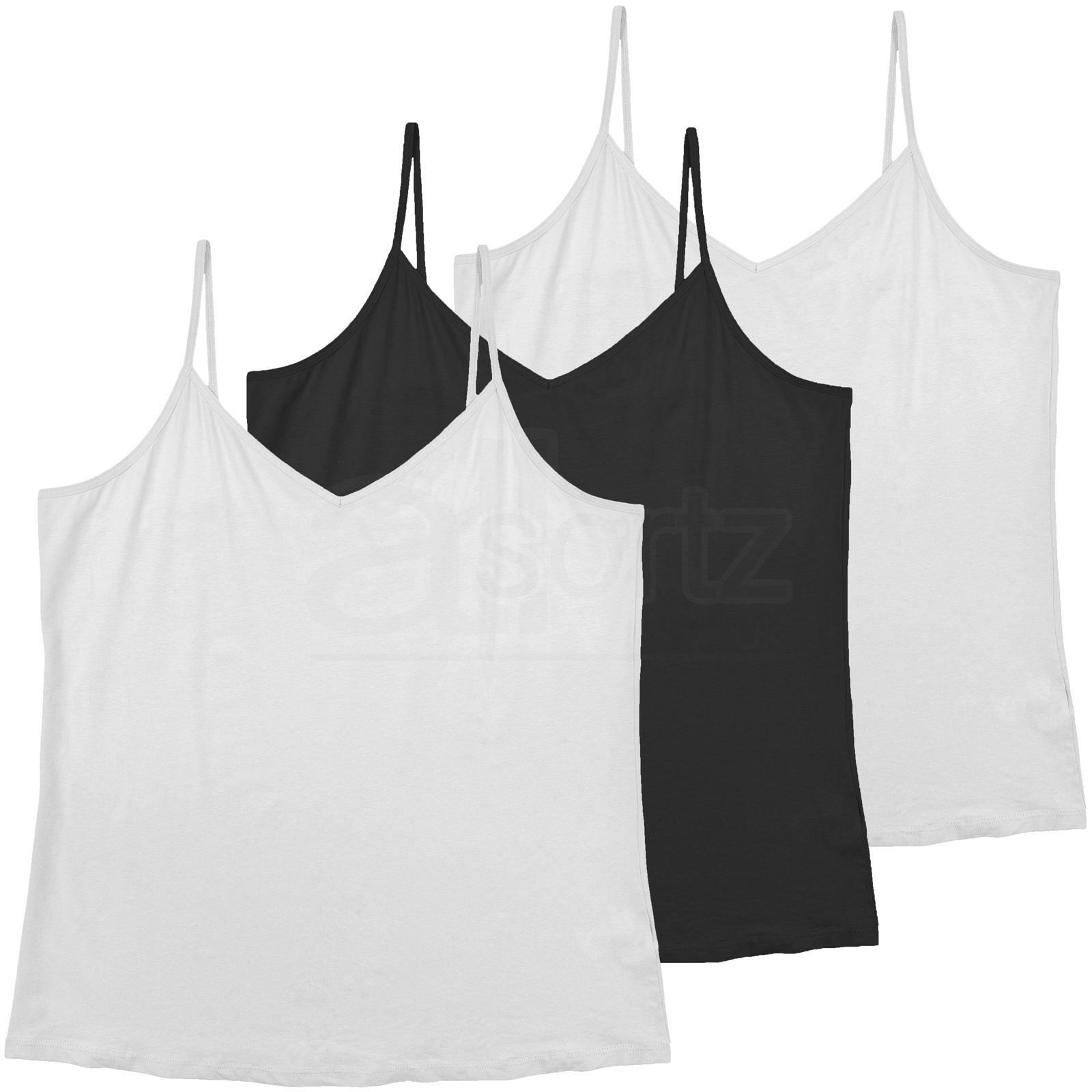 Damas Cami Chaleco Prendas para el torso Paquete de 3 Talla Grande Algodón Rico ex M S Grande Nuevo Reino Unido Talla - Imagen 20 de 20