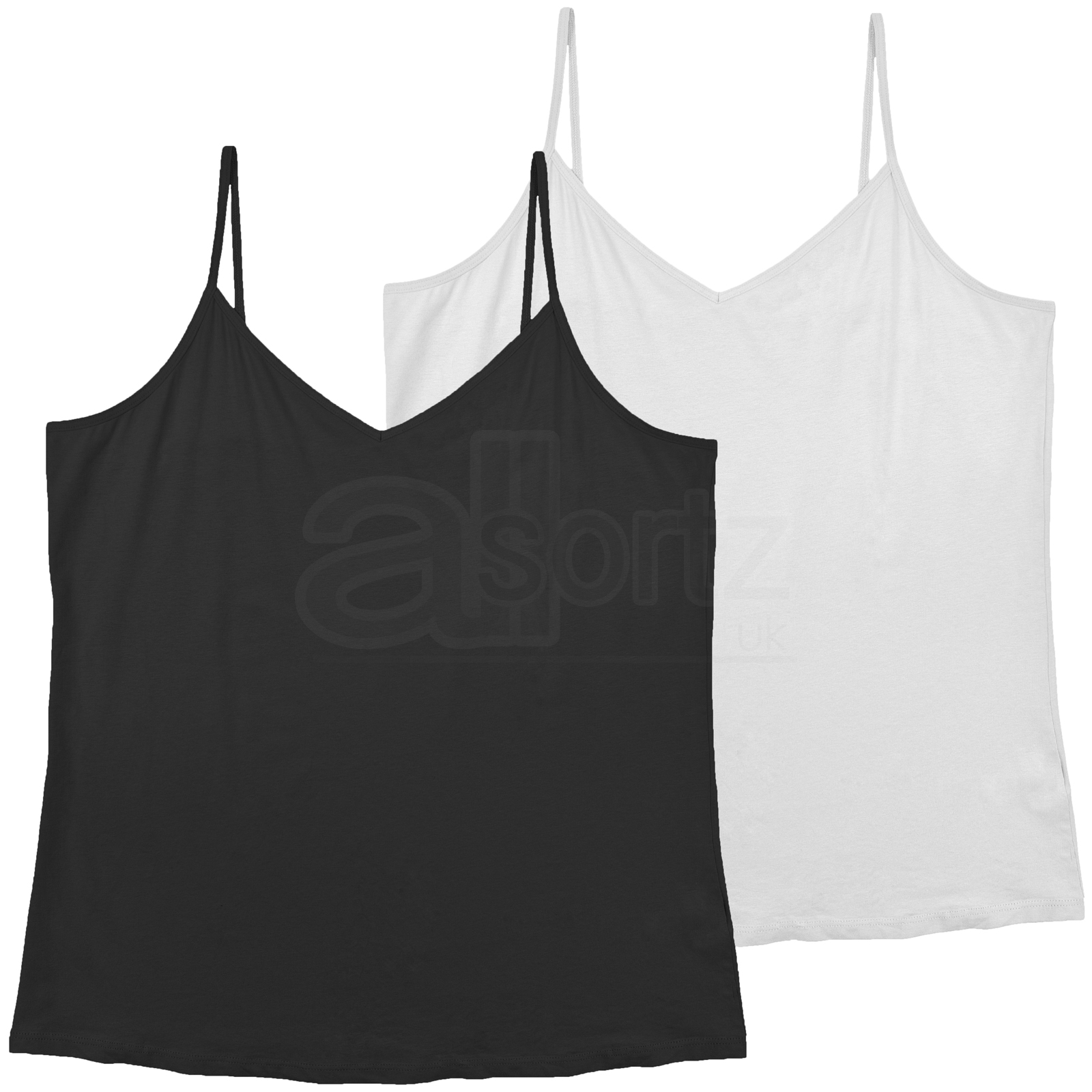 Damas Cami Chaleco Prendas para el torso Paquete de 2 Talla Grande Algodón Rico ex M S Grande Nuevo Reino Unido Talla - Imagen 12 de 13