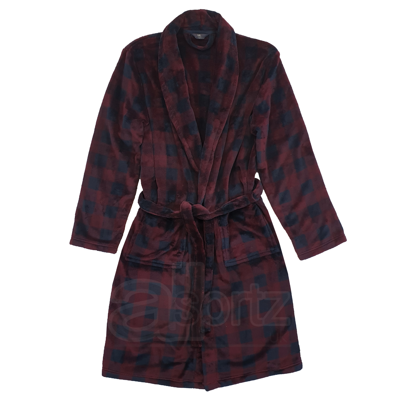 Mens Gents Dressing Gown Robe Ex M S Luxury Super Soft Fleece Many Colours Size - Picture 18 of 18