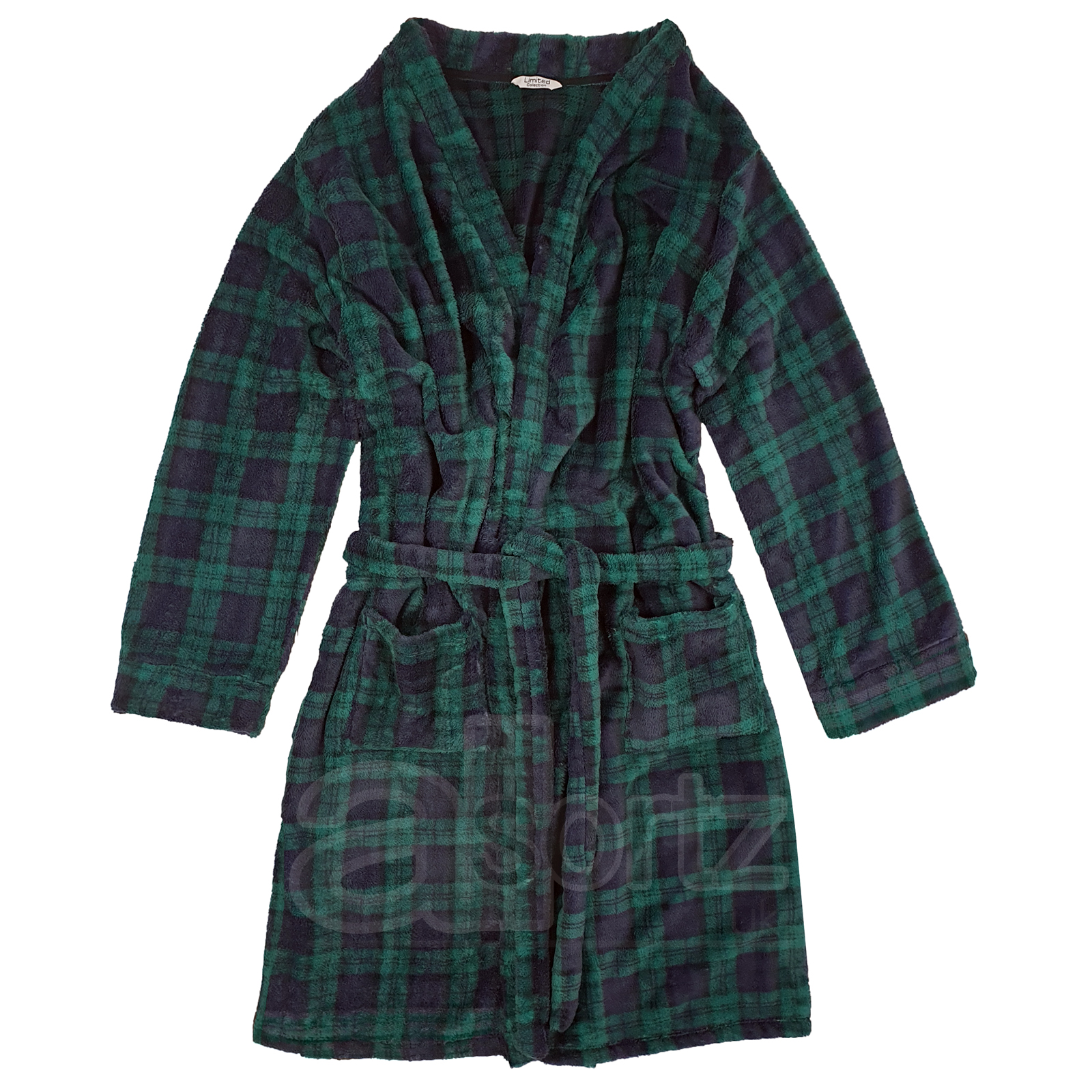 Mens Gents Dressing Gown Robe Ex M S Luxury Super Soft Fleece Many Colours Size - Picture 17 of 18