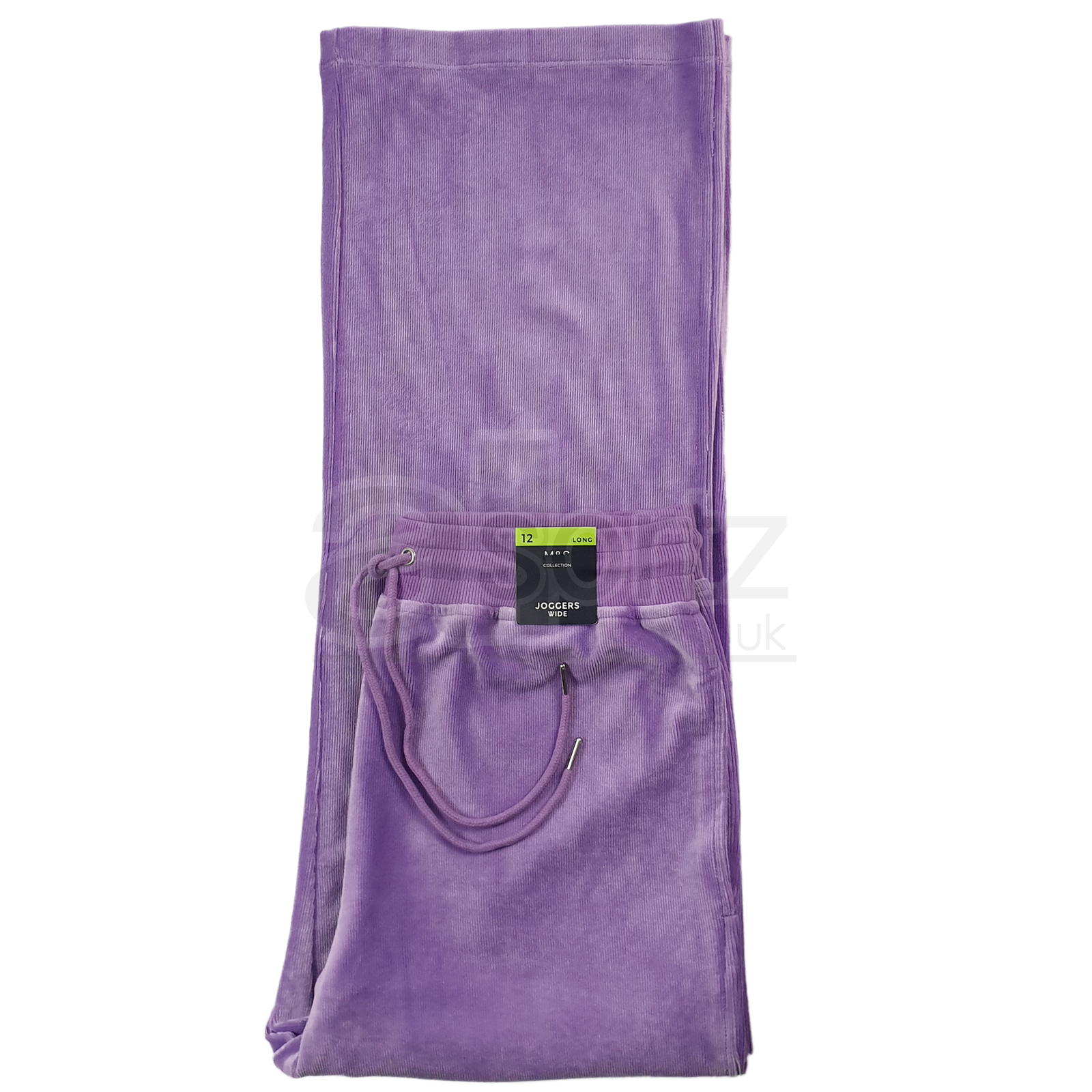 New Ladies Soft Velour Joggers Wide Leg Trousers Smart Casual Uk Size M S L - Picture 15 of 19