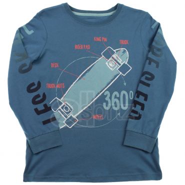 Boys Blue & Grey Skateboard Print Pyjamas