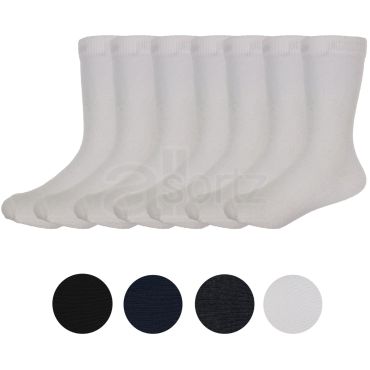 Boys Girls 7 Pairs Cotton Rich Kids School Socks