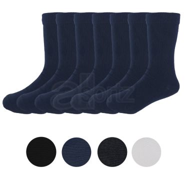 Boys Girls 7 Pairs Cotton Rich Kids School Socks
