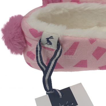 Childrens Pink Giraffe Slippers with Giraffe Embroidery