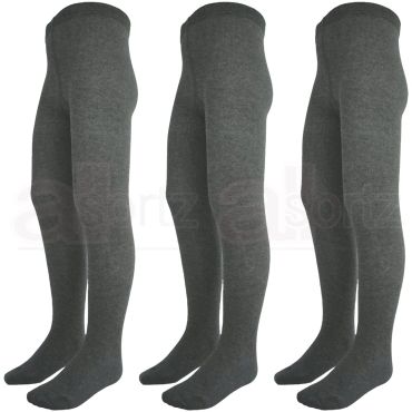 Girls 3 Pack Cotton Rich School Tights