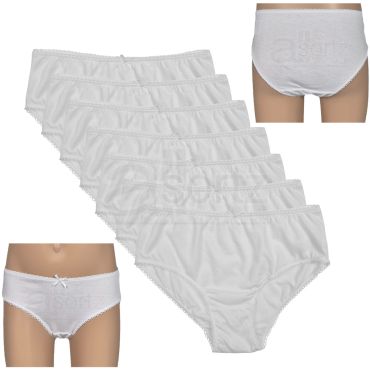 Girls 7 Pack Cotton Briefs Knickers
