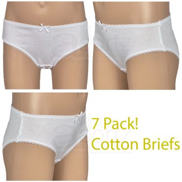 Girls 7 Pack Cotton Briefs Knickers