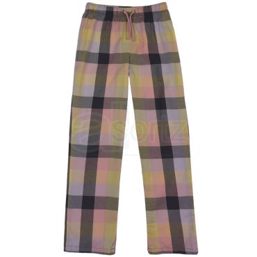 Girls Pastel Multicoloured Checked Pyjama Bottoms