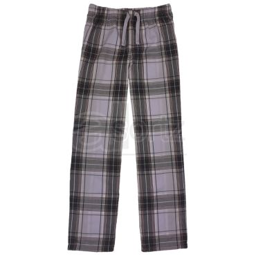 Girls Lilac & Grey Checked Pyjama Bottoms