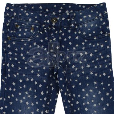 Girls Star Print or Vintage Floral Skinny Denim Jeans