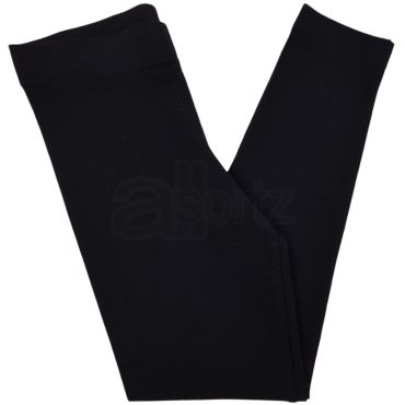 Girls Black Cotton Rich Plain Leggings