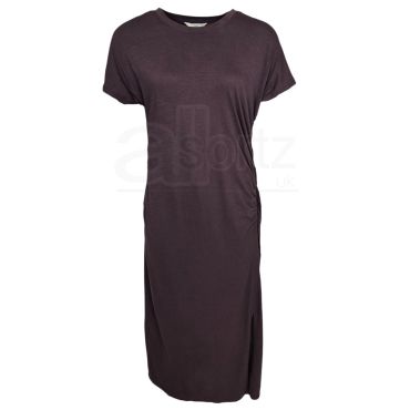 Ladies Ruched Jersey Midi Dress