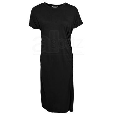 Ladies Ruched Jersey Midi Dress