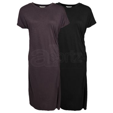 Ladies Ruched Jersey Midi Dress