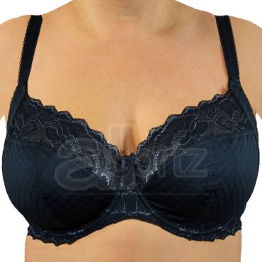 Ladies Lace Full Cup Lace Balcony Bras - Black or White
