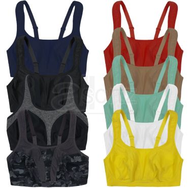 Ladies Red Non Wired Sports Bra