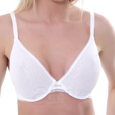 Ladies Underwired Plunge Lace Bra