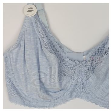 Ladies Blue T-Shirt Underwired Non Padded Bra