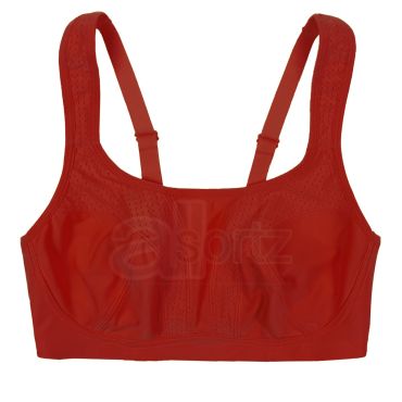 Ladies Red Non Wired Sports Bra