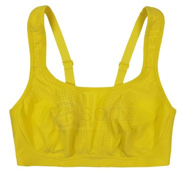 Ladies Yellow Non Wired Sports Bra
