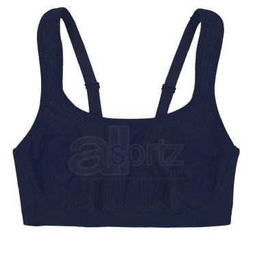 Ladies Navy Blue Non Wired Sports Bra