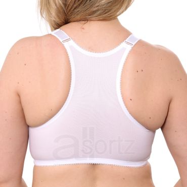 Ladies Gemm White Front Fastening Wire Free Bra