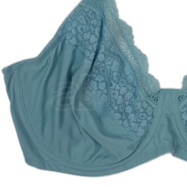 Ladies Underwired Full Cup Minimiser Bra (Turquoise)