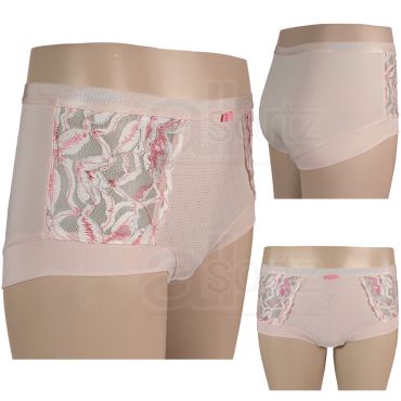 Ladies Embossed High Rise Shorts