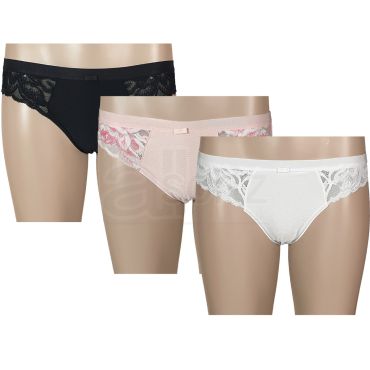 Ladies Embossed Bikini Briefs Knickers