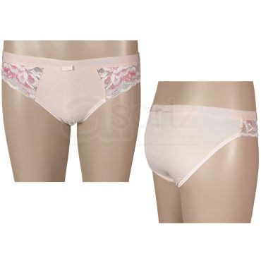 Ladies Embossed Bikini Briefs Knickers
