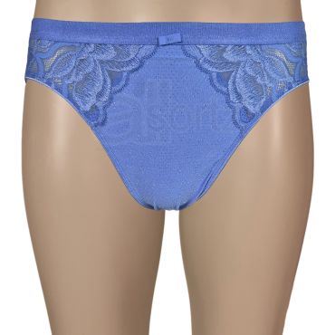 Ladies Embossed High Leg Briefs Knickers