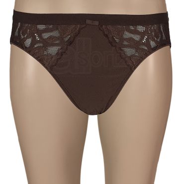 Ladies Embossed High Leg Briefs Knickers