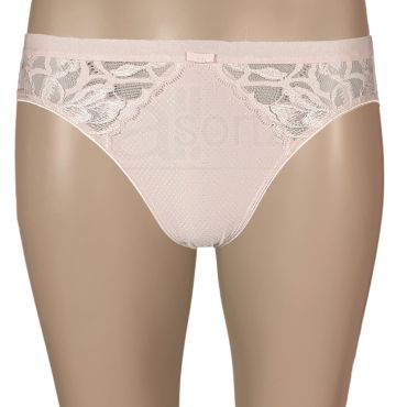 Ladies Embossed High Leg Briefs Knickers