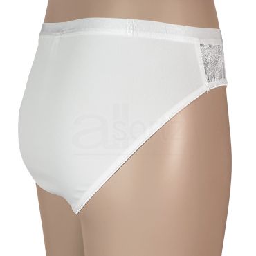 Ladies Embossed High Leg Briefs Knickers