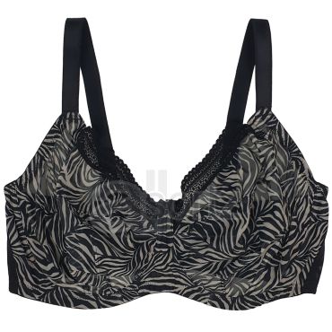 Ladies Underwired Full Cup Zebra Print Bra