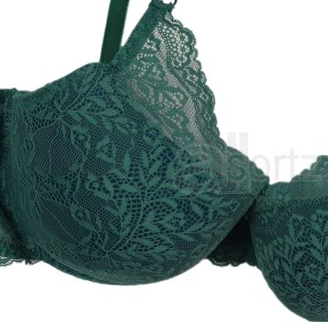 Ladies Green Underwired Padded Bra